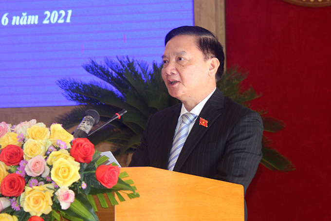 Phó Chủ tịch Quốc hội Nguyễn Khắc Định phát biểu chỉ đạo tại kỳ họp