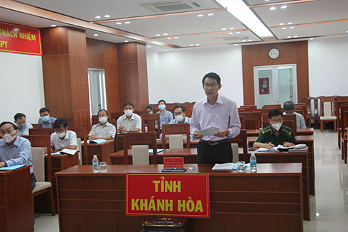 Phó Chủ tịch UBND tỉnh Đinh Văn Thiệu phát biểu tại hội nghị