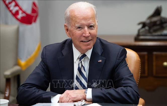 Tổng thống Mỹ Joe Biden tại một cuộc họp ở Washington DC., ngày 14/7/2021. Ảnh: AFP/TTXVN