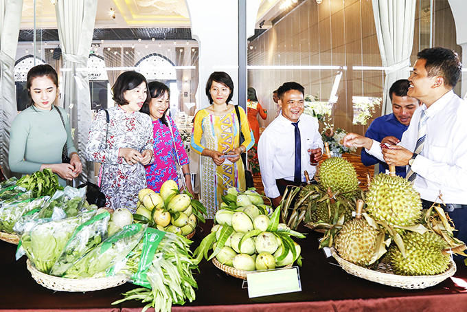 Some high quality agricultural products at Khanh Hoa Agriculture Industry Conference 2020. (Photo taken in June 2020)