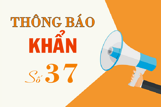 Thông báo khẩn số 37 tìm người liên quan đến các trường hợp dương tính với SARS-CoV-2