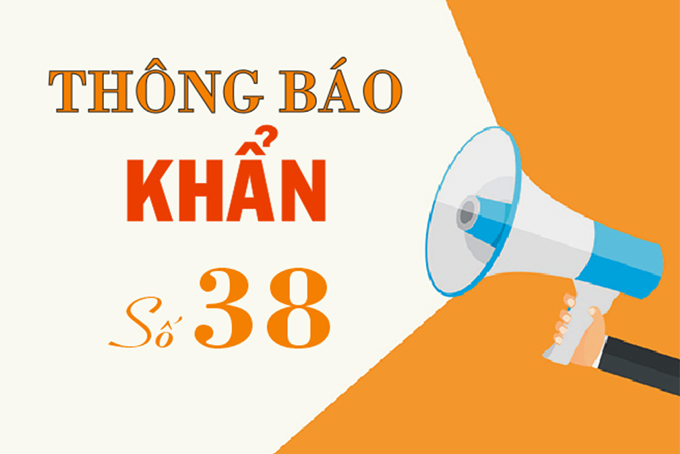 Thông báo khẩn số 38 tìm người liên quan đến các trường hợp dương tính với SARS-CoV-2