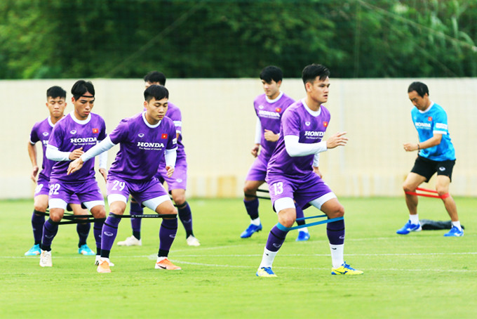 A training session of Vietnam’s national football team (Source: VFF)