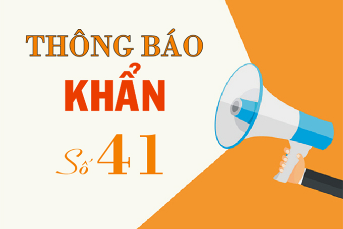 Thông báo khẩn số 41 tìm người liên quan đến trường hợp dương tính với SARS-CoV-2