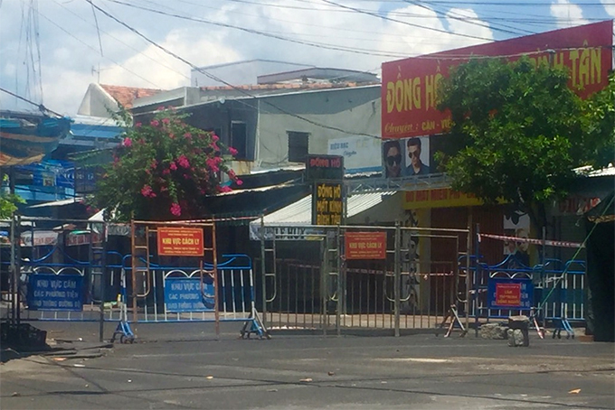 Một chốt kiểm soát tại TP. Nha Trang