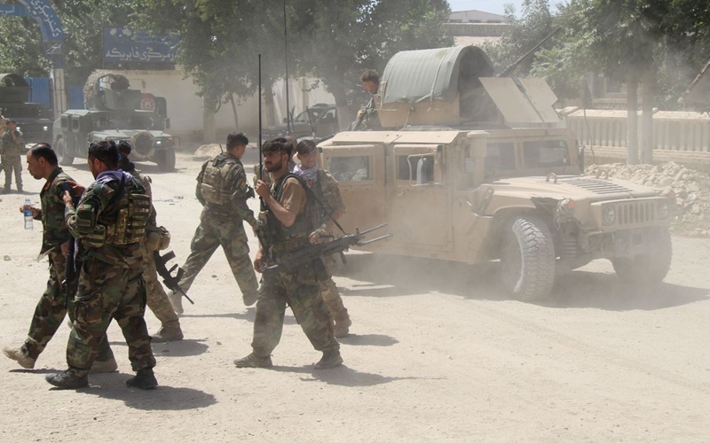Lực lượng an ninh Afghanistan tại tỉnh Kunduz, ngày 22/6/2021. (Ảnh: Reuters)