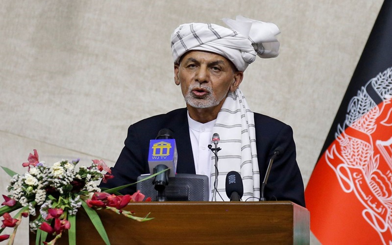 Tổng thống Ghani phát biểu trước Quốc hội Afghanistan, ngày 2/8. (Ảnh: Reuters)