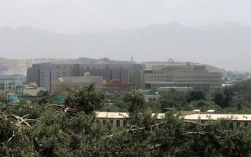 Toàn cảnh Đại sứ quán Mỹ tại Kabul, Afghanistan, ngày 15/8. (Ảnh: Reuters)