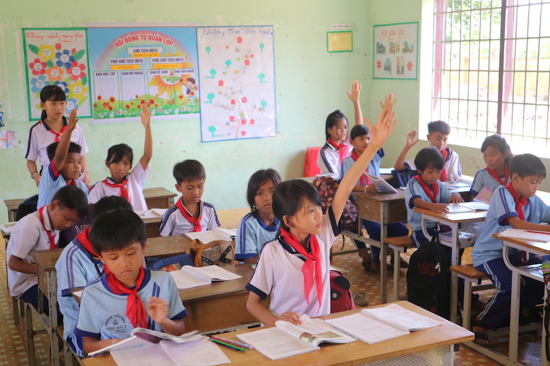Một tiết học của các em học sinh trường Tiểu học Khánh Bình, huyện Khánh Vĩnh - Ảnh: minh họa