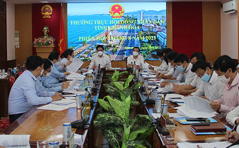 Phiên họp Thường trực HĐND tỉnh Khánh Hòa tháng 8-2021