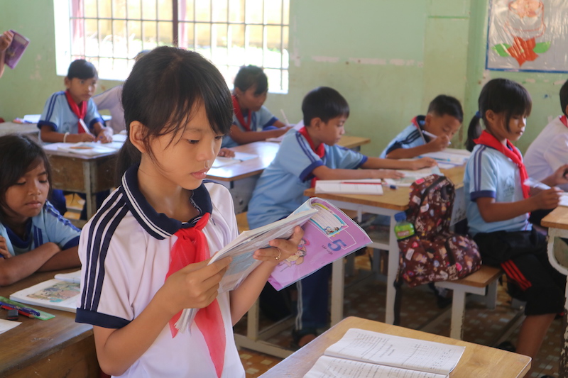 Học sinh lớp 5 trường Tiểu học Khánh Bình, huyện Khánh Vĩnh - Ảnh: minh họa