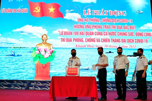 Lữ đoàn Tàu ngầm 189 Hải quân phát động quyên góp ủng hộ phòng, chống dịch Covid-19