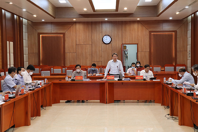 Đồng chí Nguyễn Hải Ninh phát biểu chỉ đạo cuộc họp