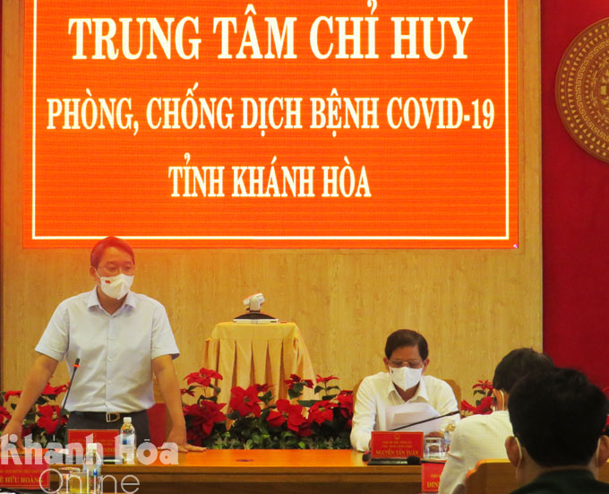 Bí thư Tỉnh ủy Nguyễn Hải Ninh phát biểu tại buổi thăm.