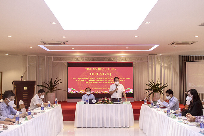 Ông Nguyễn Hải Ninh phát biểu kết luận buổi làm việc.