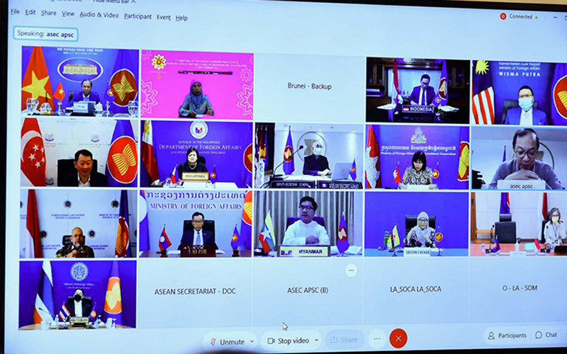 Cuộc họp lần thứ 7 Nhóm Công tác liên ngành trực thuộc Hội đồng điều phối ASEAN về ứng phó các tình huống y tế công cộng khẩn cấp diễn ra theo hình thức trực tuyến. 
