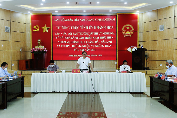 Ông Nguyễn Hải Ninh - Ủy viên Trung ương Đảng, Bí thư Tỉnh ủy phát biểu chỉ đạo.