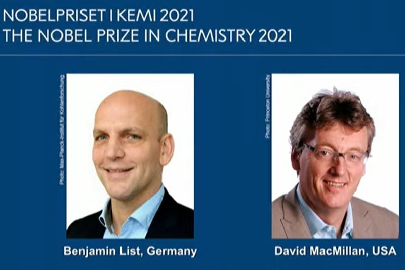 Hai nhà khoa học người Đức, Mỹ giành Nobel Hóa học 2021.