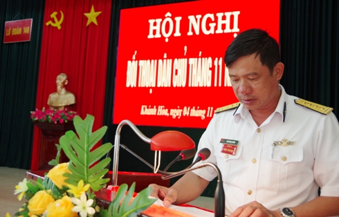 Lữ đoàn 146 Hải quân tổ chức hội nghị đối thoại dân chủ tháng 11