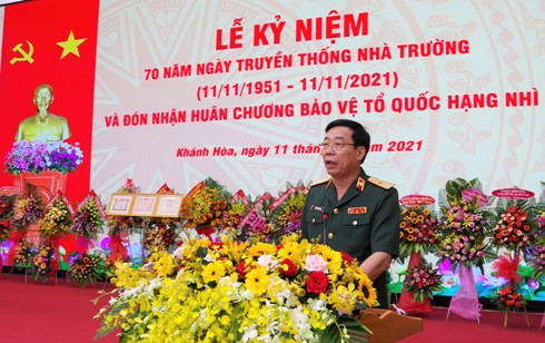Thiếu tướng Khúc Đăng Tuấn phát biểu tại buổi lễ.