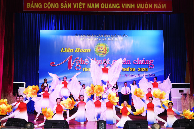 Một tiết mục tham gia Liên hoan nghệ thuật quần chúng năm 2020. Ảnh minh họa.