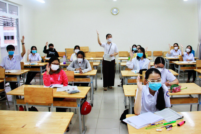 Một tiết học của học sinh Trường THPT chuyên Lê Quý Đôn (TP. Nha Trang).