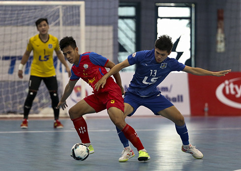 Trận đấu giữa Sanvinest Khánh Hòa gặp Thái Sơn Nam.