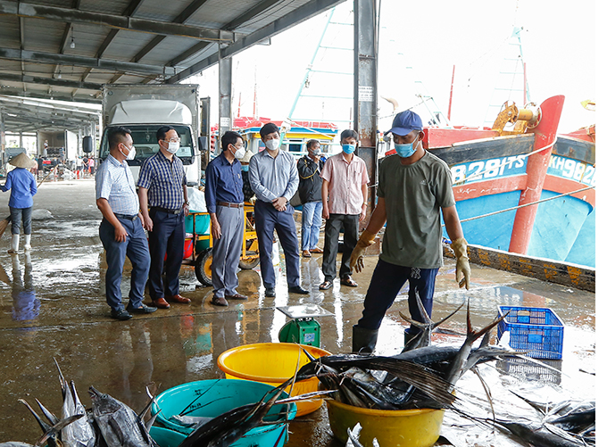 Kiểm tra công tác ứng phó bão tại cảng Hòn Rớ