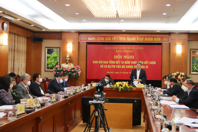 Hội nghị Ban Chỉ đạo xây dựng Đề án tổng kết 10 năm thực hiện Kết luận 53 của Bộ Chính trị