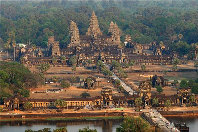Quang cảnh khu đền Angkor Wat ở tỉnh Siem Reap, Campuchia. Ảnh: AFP/TTXVN