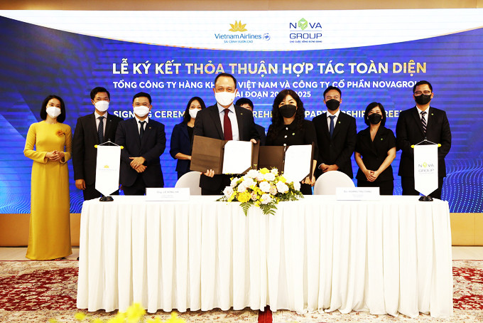 Hợp tác toàn diện tạo tiền đề để NovaGroup và Vietnam Airlines phát triển bền vững.