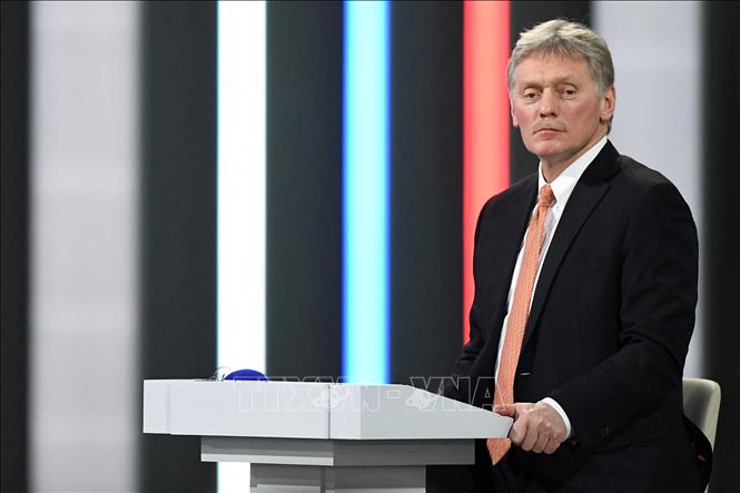 Người phát ngôn Điện Kremlin Dmitry Peskov phát biểu tại cuộc họp báo ở Moskva. Ảnh: AFP/TTXVN