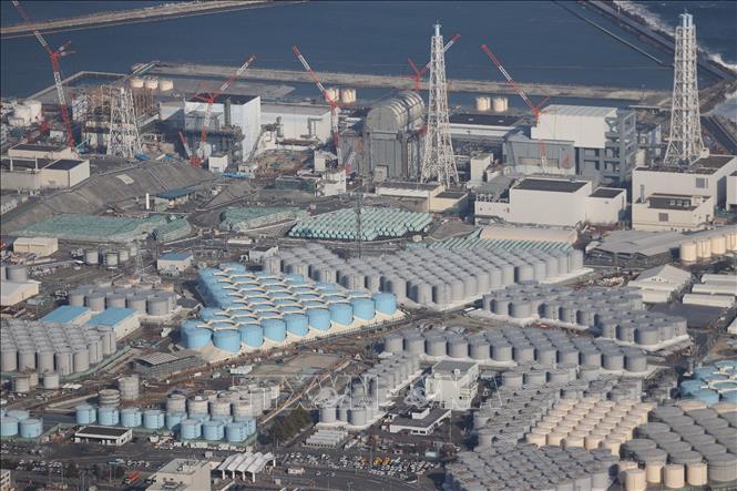 Toàn cảnh Nhà máy điện hạt nhân Fukushima Daiichi, Nhật Bản ngày 14/2/2021. Ảnh: AFP/TTXVN