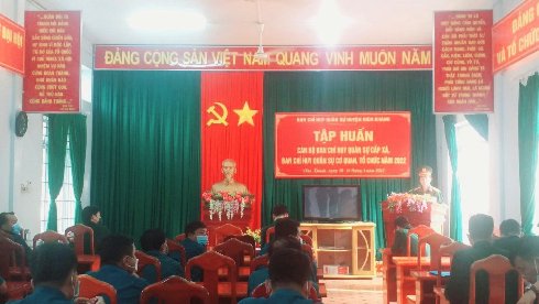 Diên Khánh: Tập huấn cán bộ Ban Chỉ huy Quân sự cấp xã năm 2022