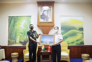 Indian defense attaché visits Naval Academy