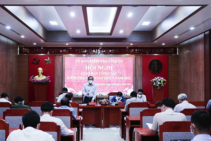 Ủy ban Kiểm tra Tỉnh ủy Khánh Hòa: Giao ban công tác kiểm tra, giám sát quý I