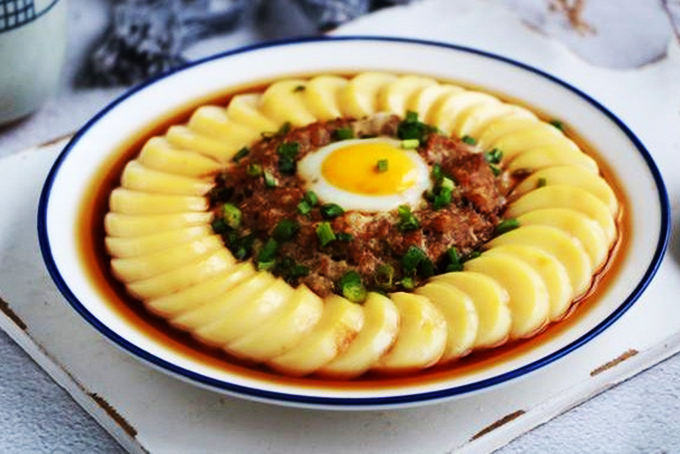 Đậu hấp thịt bằm thơm ngon đẹp mắt