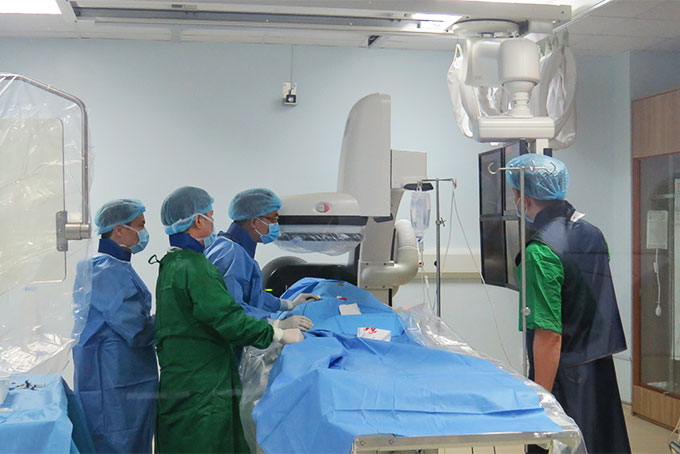 Bệnh viện Quân y 87 tiếp nhận kỹ thuật can thiệp mạch