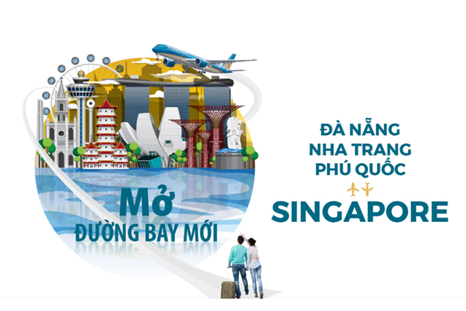 Vietnam Airlines mở đường bay mới đi Singapore