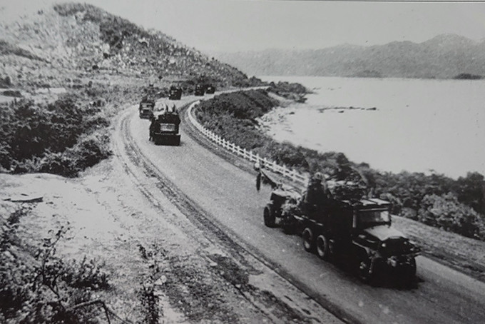 A section of Highway 1 in Vinh Luong Commune in the past