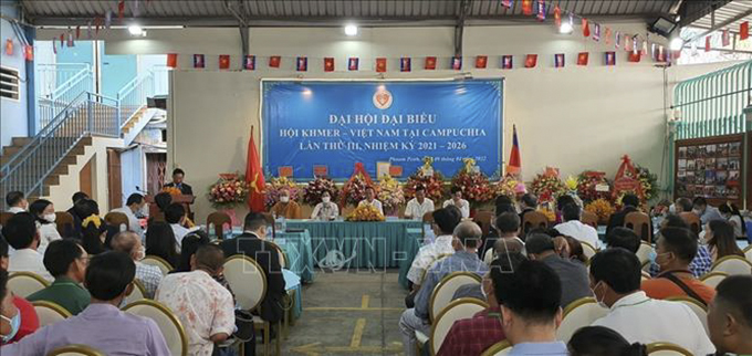 Đại hội đại biểu lần thứ III, nhiệm kỳ 2021-2026 của Hội Khmer-Việt Nam. Ảnh: Nguyễn Vũ Hùng/TTXVN