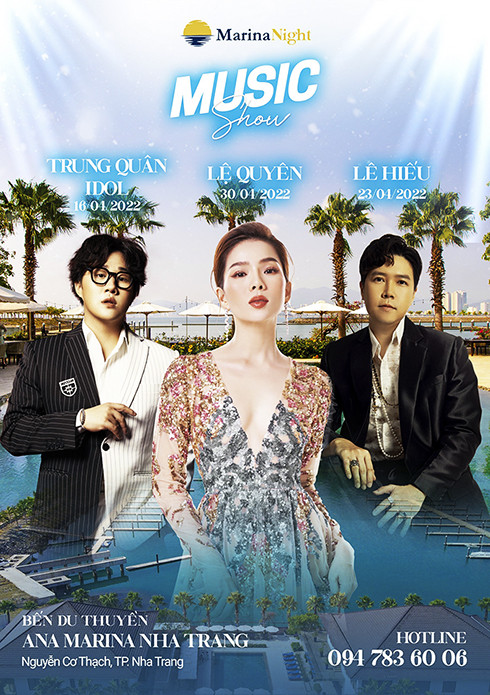 Poster for music shows at Ana Marina Nha Trang in April