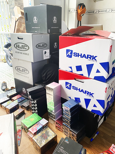 Số hàng hóa vi phạm bị thu giữ.