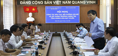 Hội nghị công tác đào tạo, bồi dưỡng cán bộ và xây dựng Trường Chính trị tỉnh