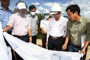 Lãnh đạo tỉnh Khánh Hòa kiểm tra tiến độ Dự án Hồ chứa nước Sông Chò 1