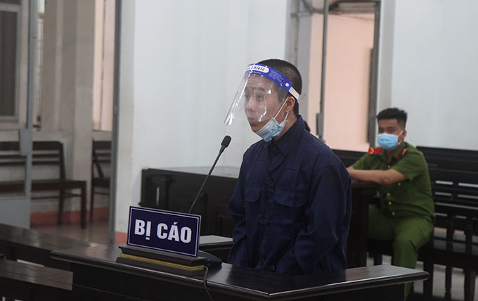 Bị cáo Hà Văn Hậu tại tòa.