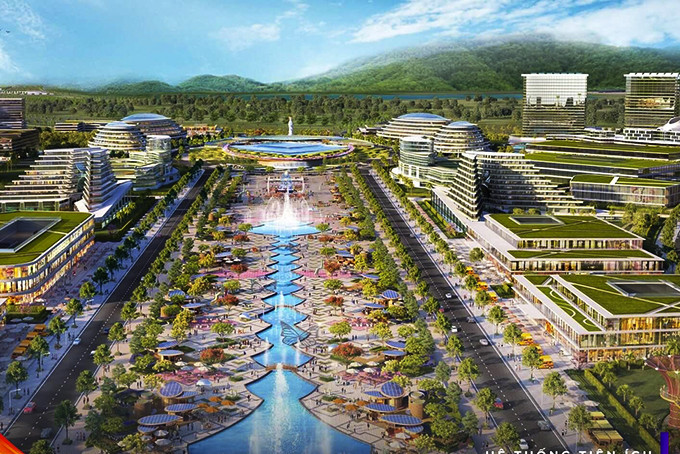 Mô hình Khu phức hợp nghỉ dưỡng và giải trí KN Paradise có casino tại Cam Ranh. 