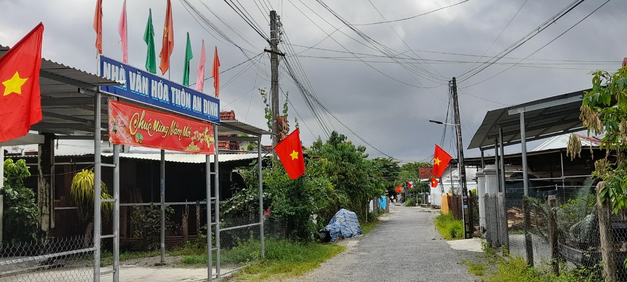 Tuyến đường cờ kiểu mẫu tại thôn An Định.