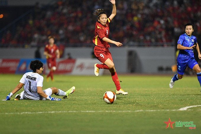 Captain Huynh Nhu displays excellently in the final match (Photo: Trong Hai)