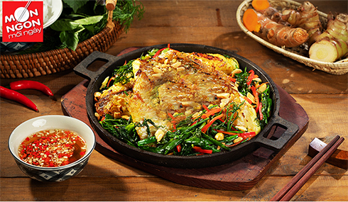 Cá điêu hồng nướng riềng mẻ